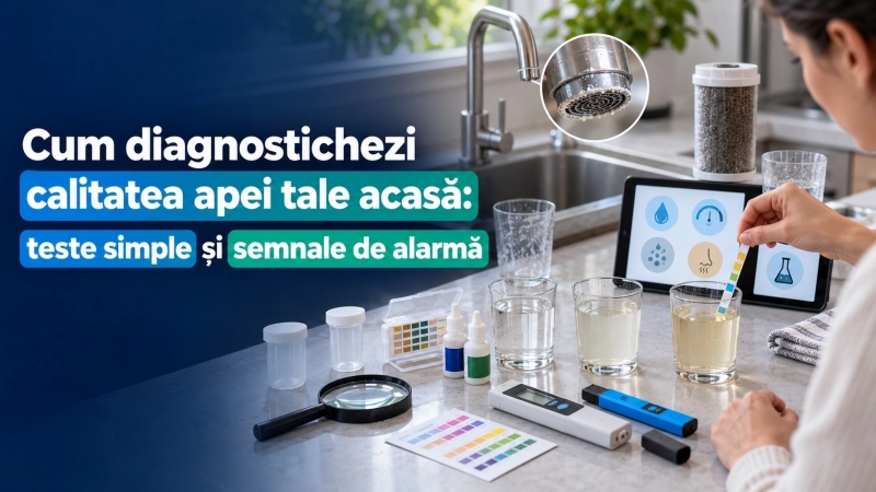 Cum diagnostichezi calitatea apei acasa: teste simple si semnale de alarma