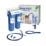 Filtru apa potabila in 2 trepte Aquapur PUR 2, reduce gustul si mirosul de clor, elimina nisip, rugina, namol